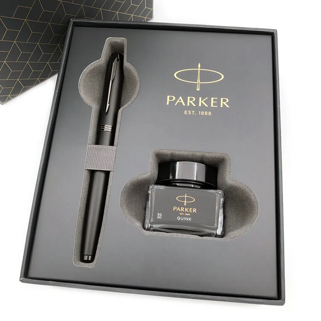 (可加購刻字服務)【PARKER 派克】IM經典系列 理性黑 F尖 鋼筆墨水禮盒組 2127900S✿50B005